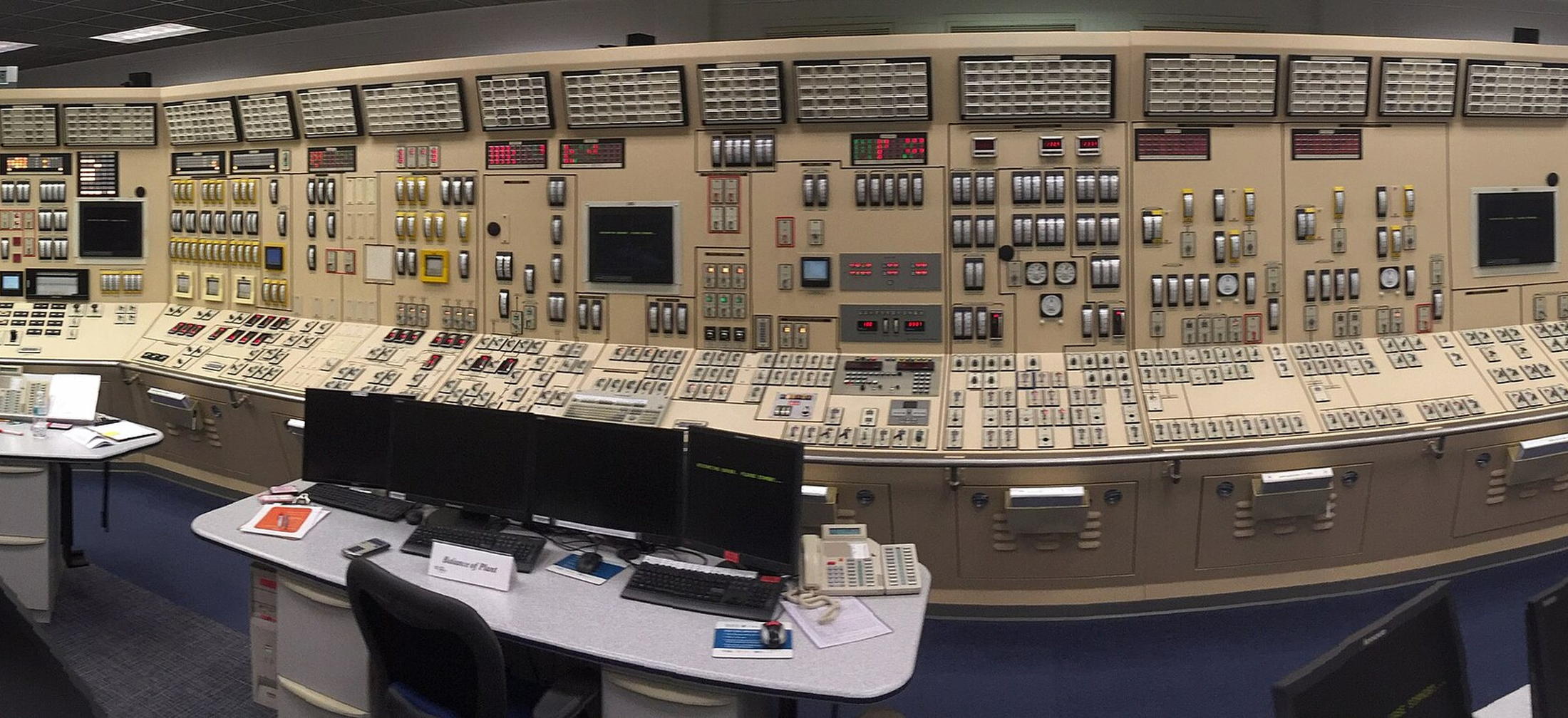 Legacy industrial control panel in an operating facility